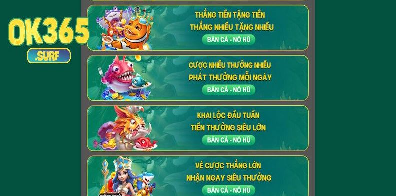 Bắn cá và nổ hũ sở hữu loạt ưu đãi độc lạ